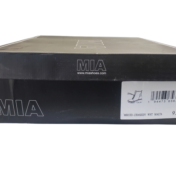 MIA Tauren Faux Leather Combat Boots Women's Size 9 Chassidy White Malta - Picture 14 of 16